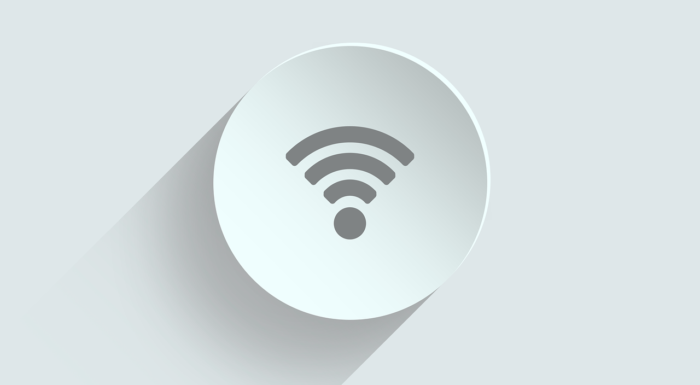piatto con simbolo del wifi applicato digitalmente